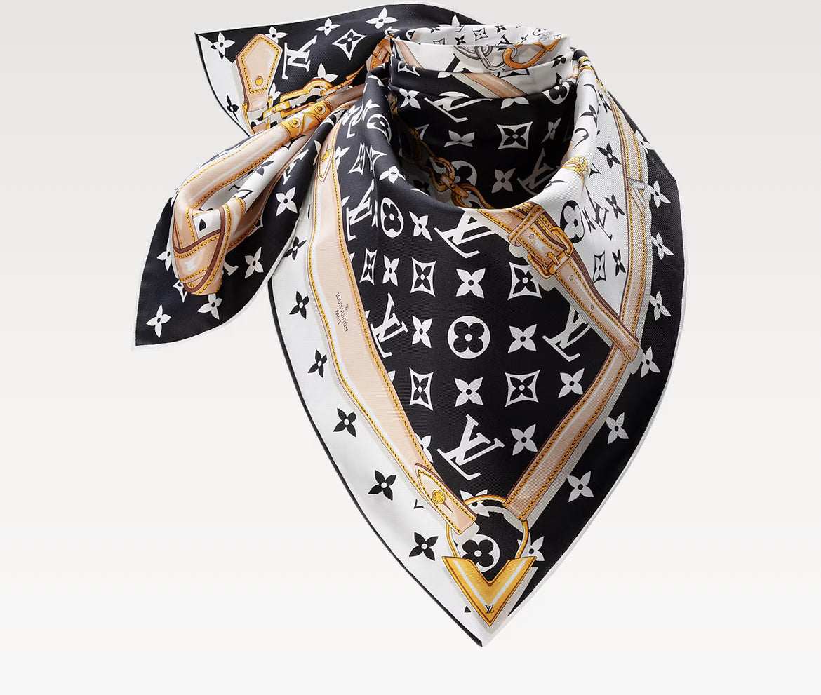 Louis Vuitton M78667,LV M78667,Louis Vuitton M78666,LV M78666,Louis Vuitton monogram confidential square,LV monogram silk sca