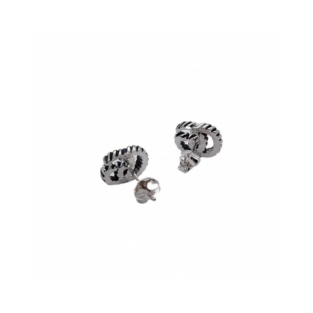 GUCCI DOUBLE G EARRINGS IN STERLING SILVER,gucci online shop, gucci on sale, gucci outlet,gucci earring,GUCCI, gucci women's