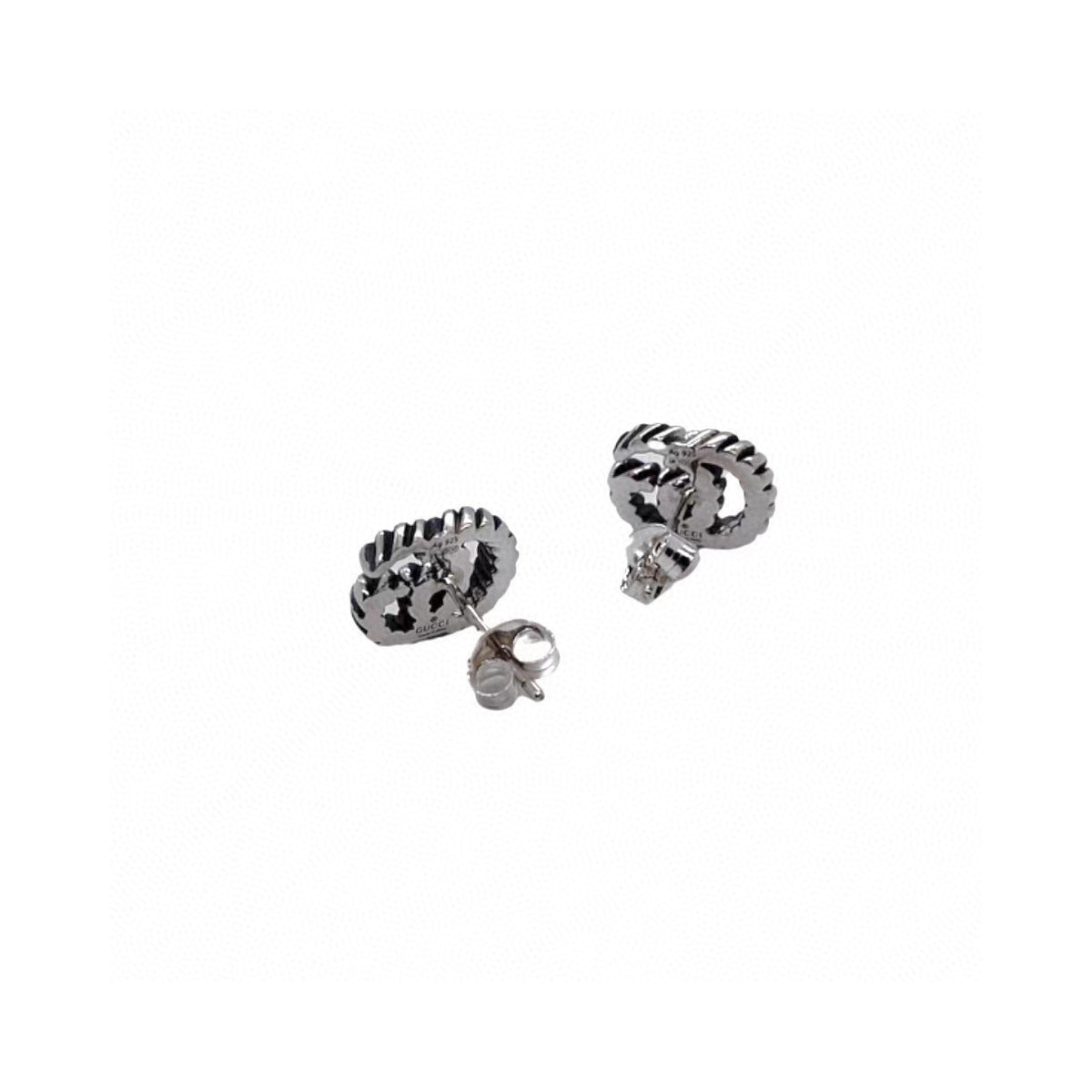 GUCCI DOUBLE G EARRINGS IN STERLING SILVER,gucci online shop, gucci on sale, gucci outlet,gucci earring,GUCCI, gucci women's