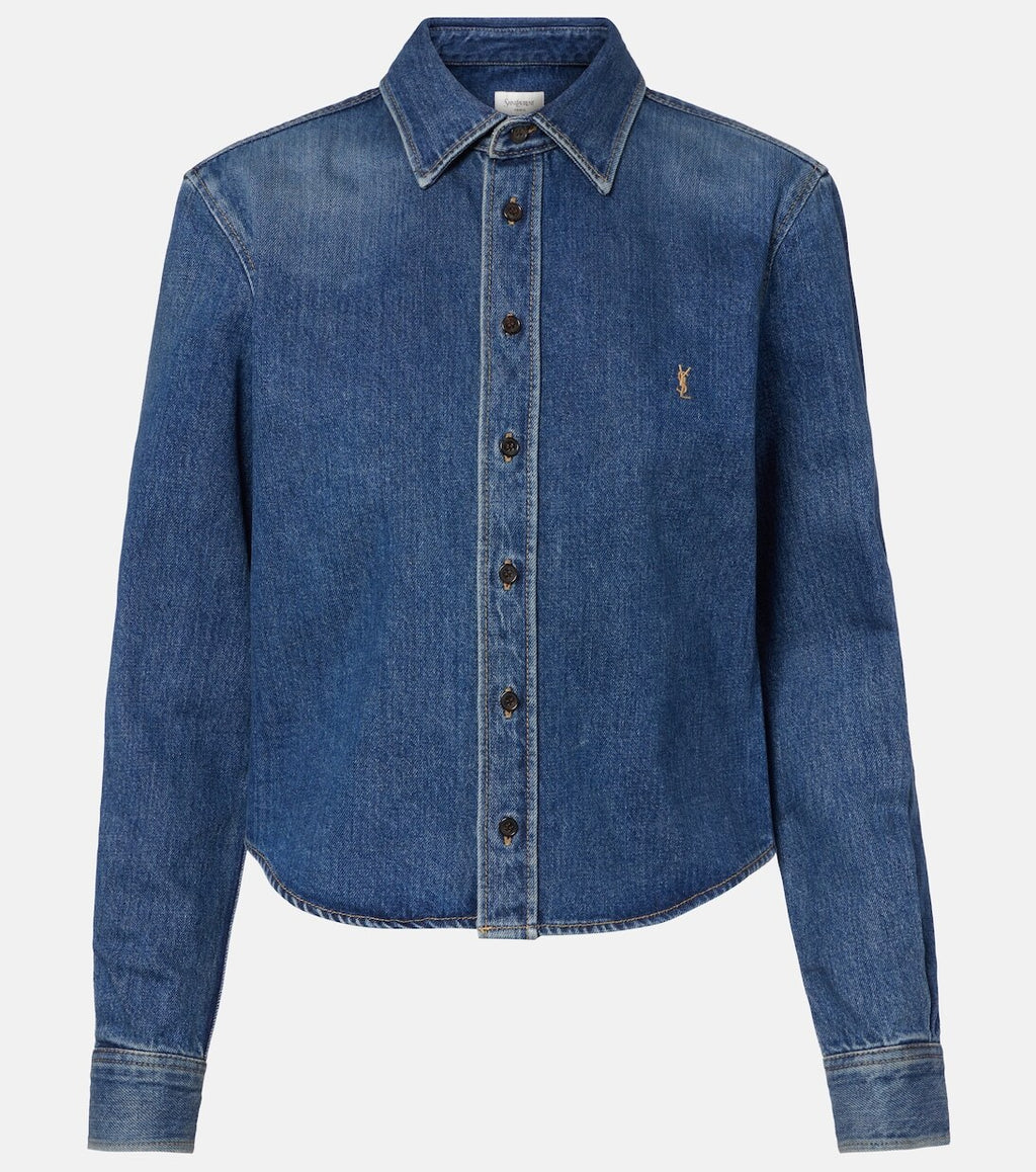 Winniemodo,Winniemodony,Saint Laurent 873984,Saint Laurent shirt women,YSL DENIM shirt,YSL shirt sale,YSL shirt discount shop