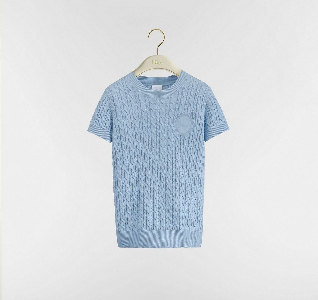 Winniemodo,Winniemodony,Dior 624S18A7111,Dior short sleeved sweater blue,Dior short sleeved sweater sale,Dior short sleeved k