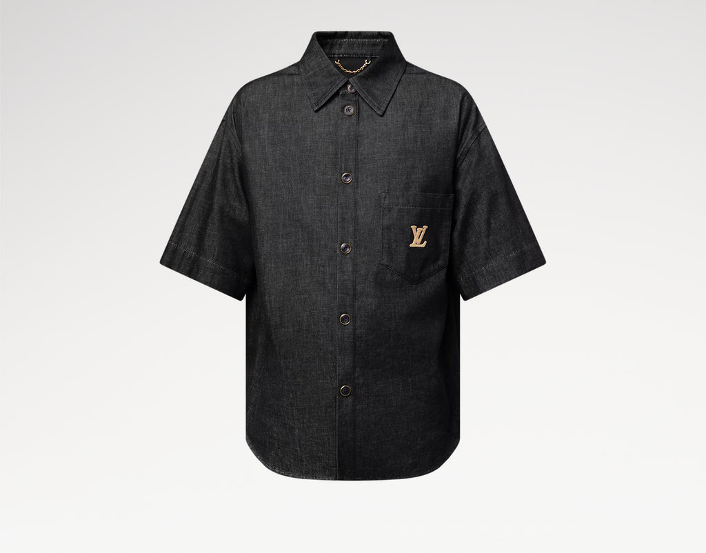 Winniemodo,Winnie modo,Louis Vuitton 1AHVW4,LV 1AHVW4,Louis Vuitton short sleeved chambray shirt,LV shirt,LV short sleeve shi