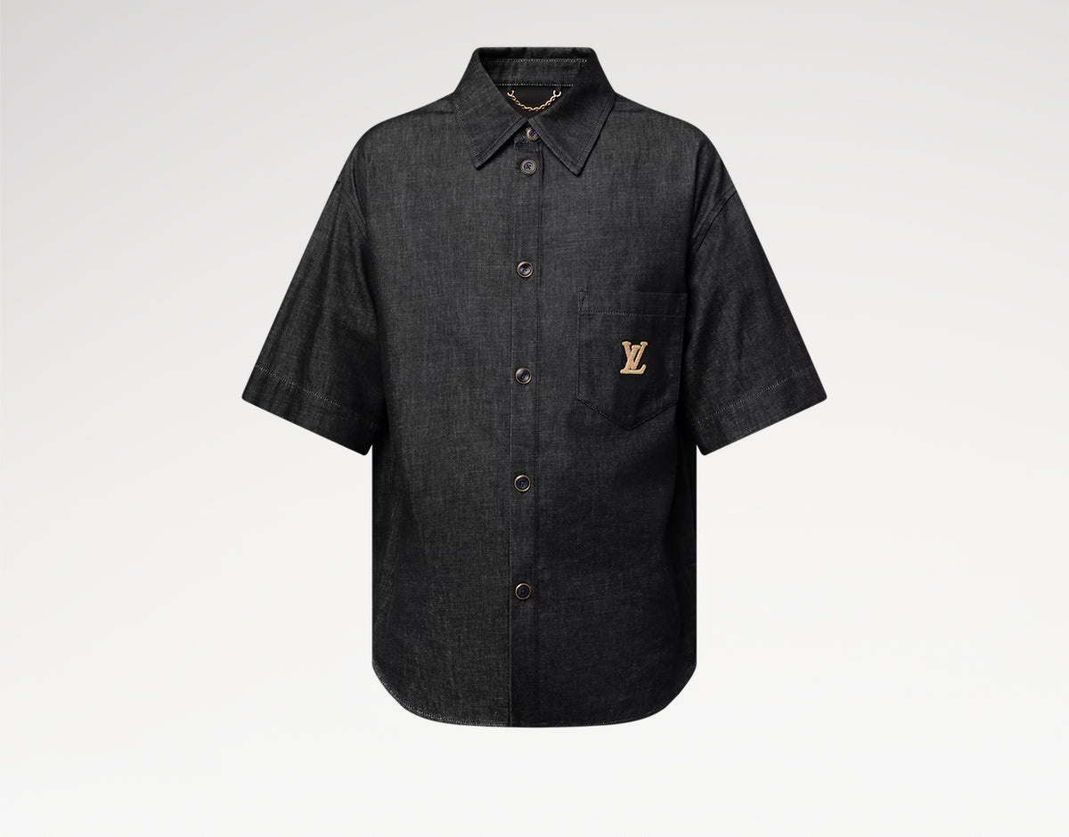 Winniemodo,Winnie modo,Louis Vuitton 1AHVW4,LV 1AHVW4,Louis Vuitton short sleeved chambray shirt,LV shirt,LV short sleeve shi