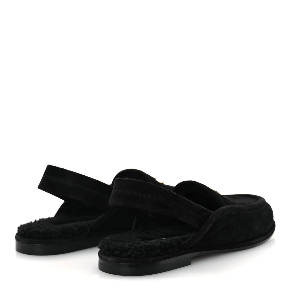 Winniemodo,Winniemodony,Chanel G46601,Chanel slingback loafers fur,Chanel slingback loafers black,Chanel slingback black loaf