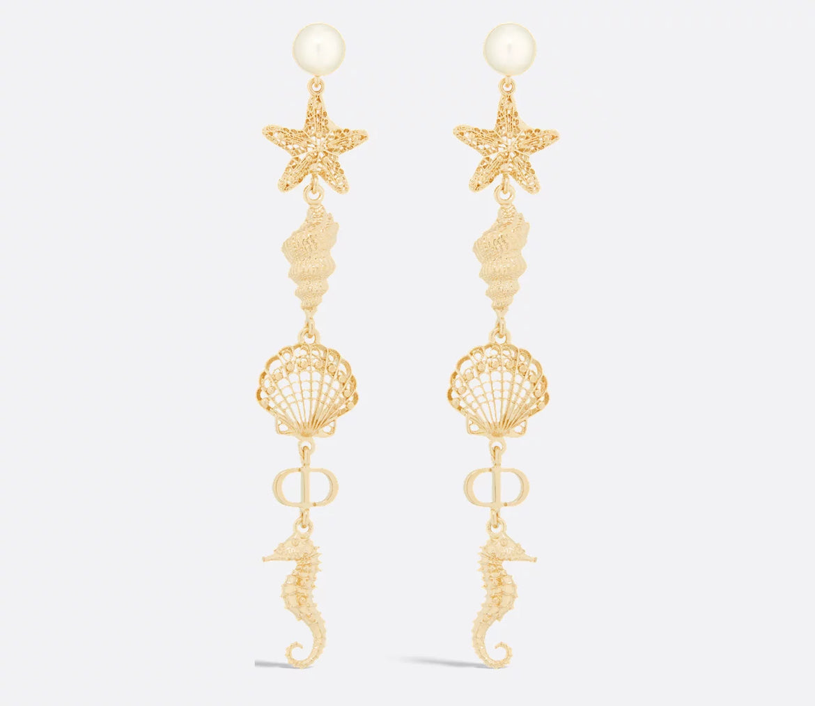 Dior Diorivera cabinet d’Été earrings,Dior seahorse earrings,Dior ocean series earrings,Dior pearls earrings,Dior earrings,Di