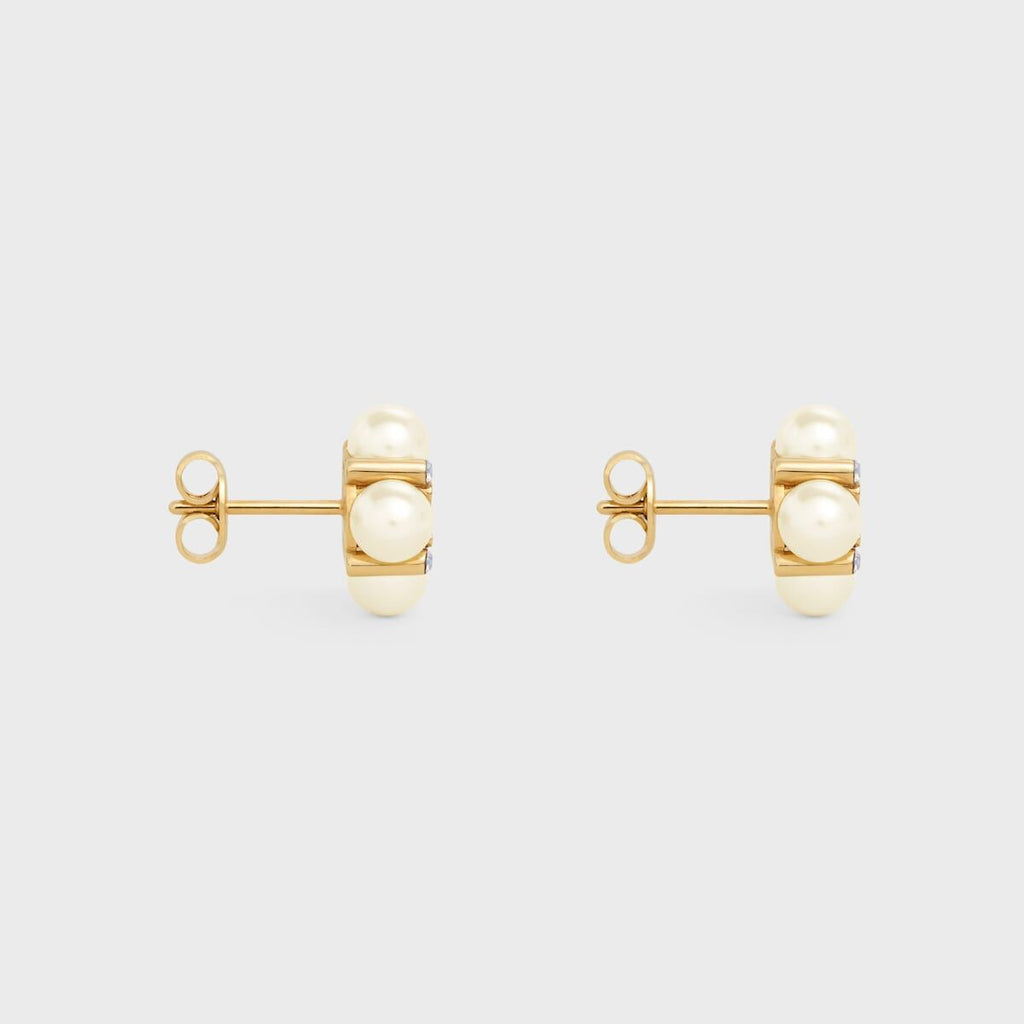 Celine les perles earrings,Celine les perles studs,Celine studs pearls gold,Celine studs,Celine pearls earrings,Celine pearls