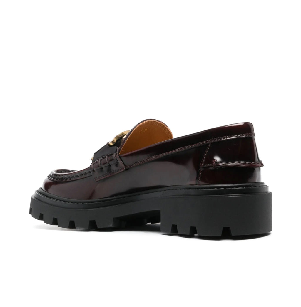 Winniemodo,Winniemodony,Tod’s logo plaque leather loafers dark red,Tod’s loafer red,Tod’s loafer wine red sale,Tod’s loafer o