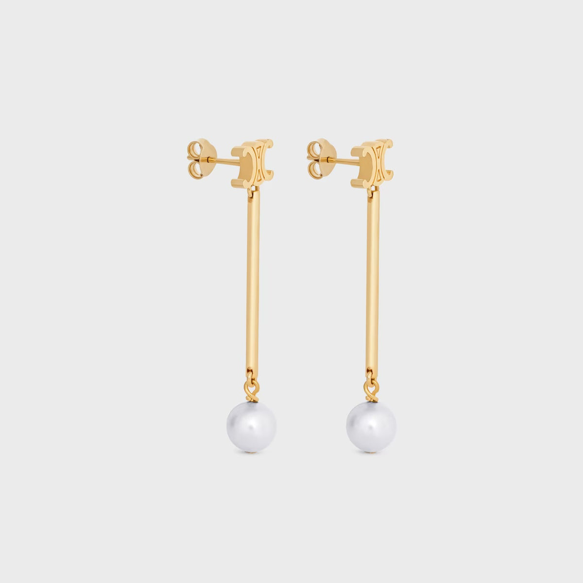 Winniemodo,Winniemodony,Celine B102W6PRB.01GI,Celine triomphe earrings,Celine triomphe earrings pearl,Celine earrings sale,Ce