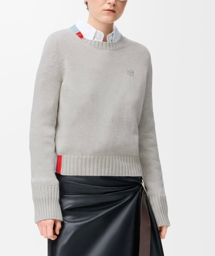 Winniemodo,Winniemodony,Loewe S359Y14KJ1,Loewe sweater cashmere,Loewe sweater cashmere sale,Loewe knit sweater blue,Loewe kni