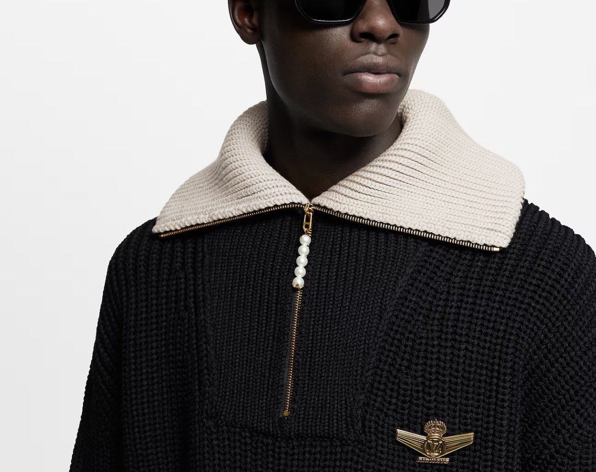 Winniemodo,Winnie modo,Louis Vuitton 1AHC13,LV 1AHC13,Louis Vuitton wool half zip pullover,Louis Vuitton pullover,LV pullover