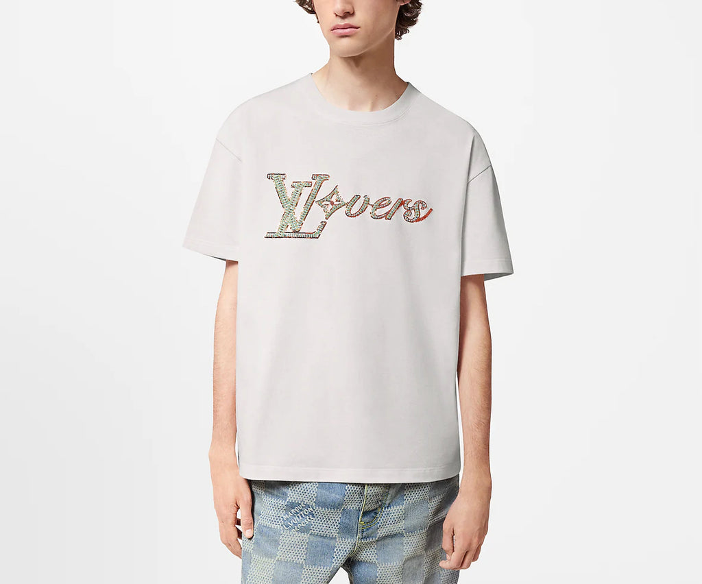 Louis Vuitton 1AFR94,LV 1AFR94,Louis Vuitton embroidered short sleeved T-shirt,LV embroidered short sleeved T-shirt,Louis Vui