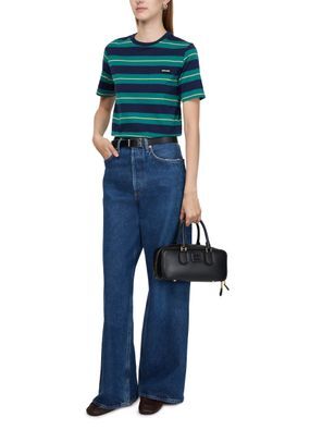 MIU MIU MJN537, MIU MIU striped t-shirt, Miu Miu jersey T-shirt,Miu Miu green striped T-shirt,Miu Miu green T-shirt,Miu Miu T