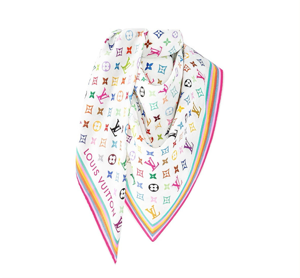 Louis Vuitton M94974,LV M94974,LV x TM monogram shawl,Louis Vuitton Takashi Murakami scarf,Louis Vuitton TM shawl,Louis Vuitt
