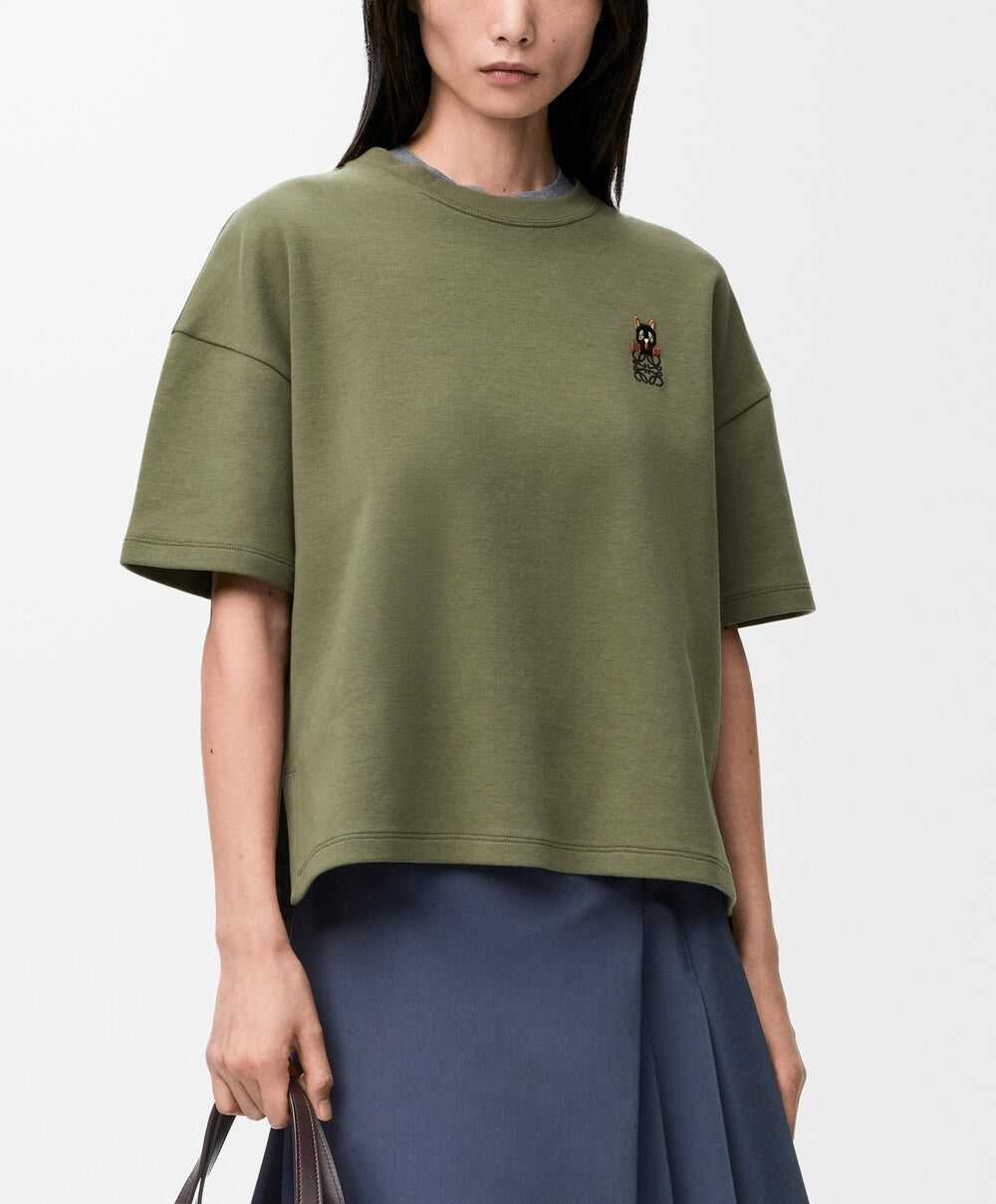 Winniemodo,Winniemodony,Loewe S359AJ2X01,Loewe regular fit T-shirt women,Loewe t-shirt green,Loewe t-shirt women sale,Loewe t