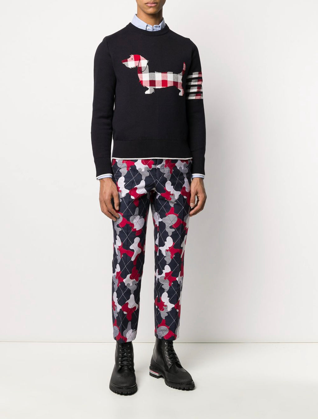 Thom Browne 4-bar Hector icon jumper