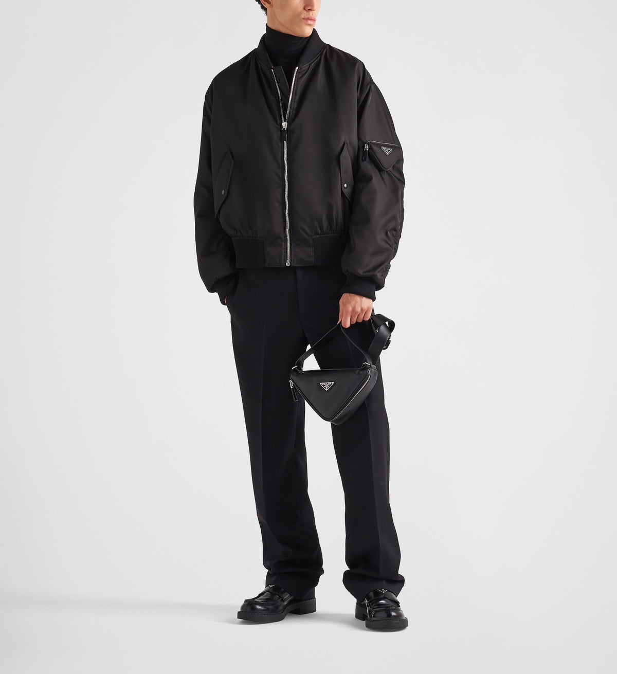Winniemodo,Winnie modo,Prada SGB903,Prada re-nylon bomber jacket,Prada bomber jacket,Prada jacket,Prada jacket black,Prada ny