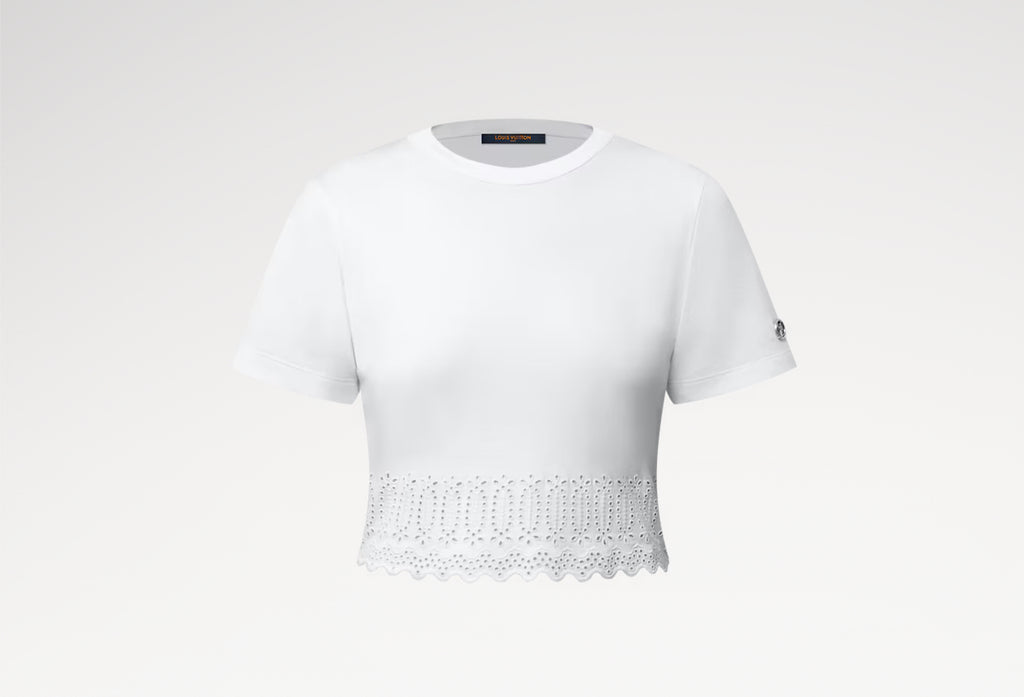 Winniemodo,Winnie modo,Louis Vuitton 1AHJH6,LV 1AHJH6,Louis Vuitton Broderie trim chop top,LV Broderie trim chop top,Louis Vu