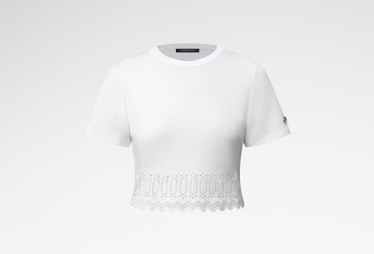 Winniemodo,Winnie modo,Louis Vuitton 1AHJH6,LV 1AHJH6,Louis Vuitton Broderie trim chop top,LV Broderie trim chop top,Louis Vu