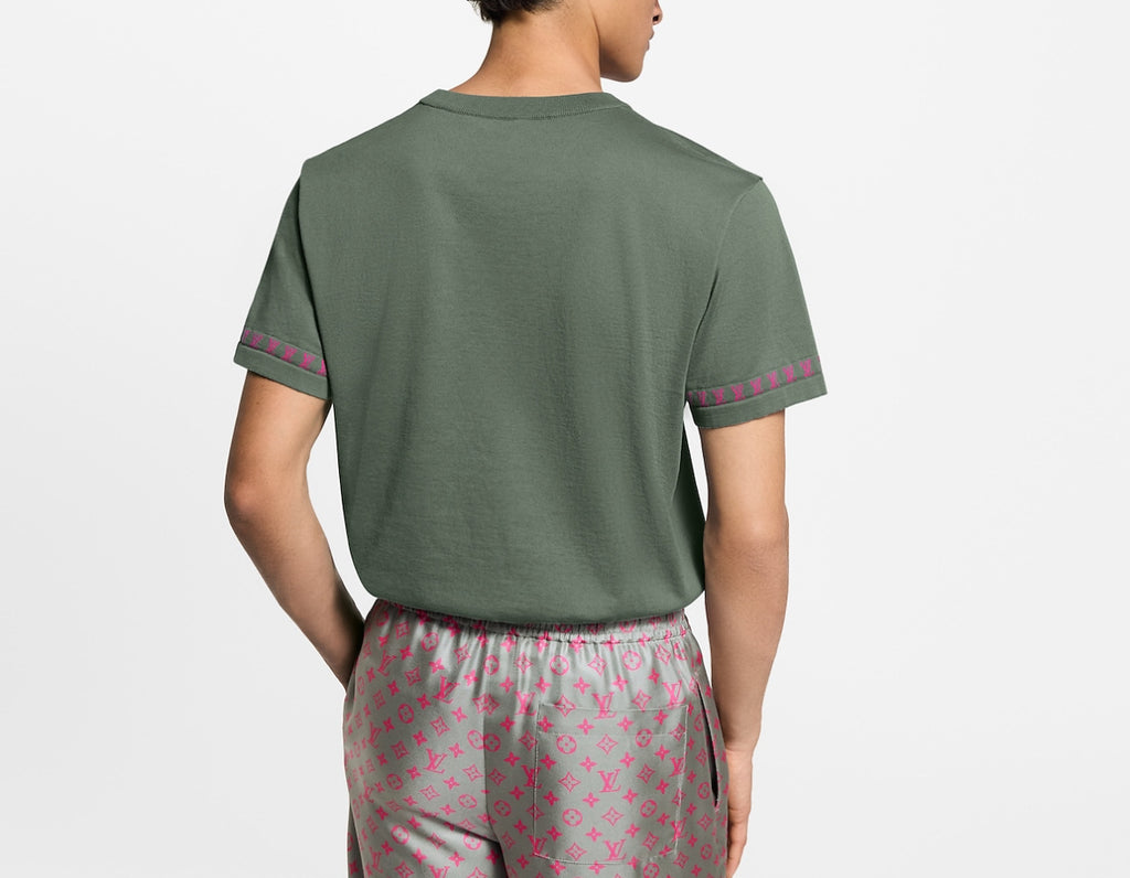 Louis Vuitton 1AHUUU,LV 1AHUUU,Louis Vuitton short sleeved signature crewneck,Louis Vuitton green t-shirt,LV green tee,Louis