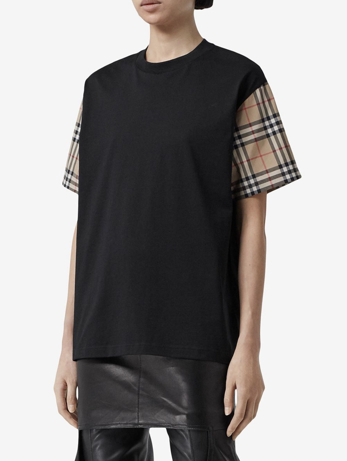 Burberry vintage check sleeve tshirt