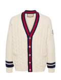 Winniemodo,Winnie modo,Gucci 763373 XKDPC,Gucci web stripe trim cardigan,Gucci cardigan,Gucci cardigan white,Gucci cardigan m