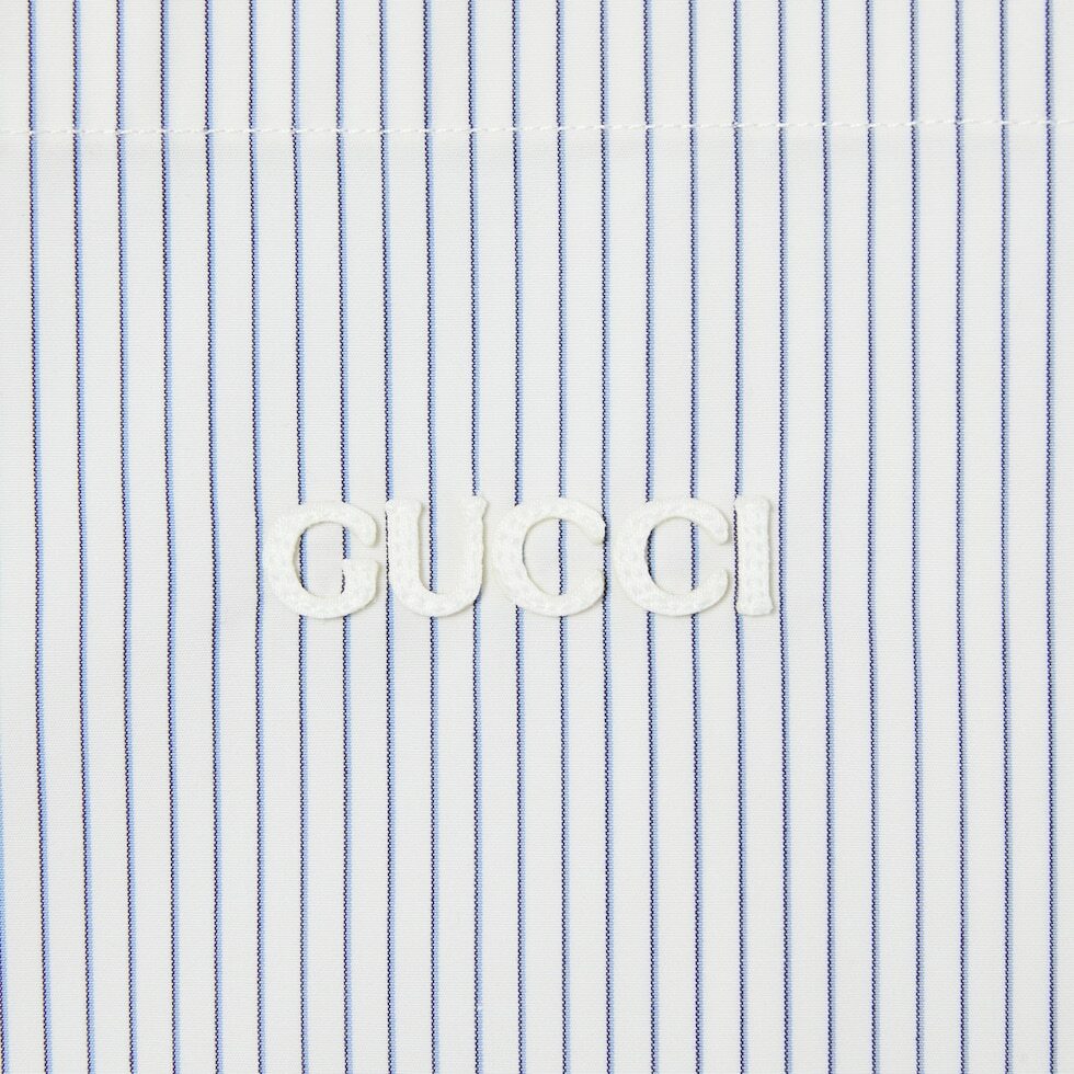 Gucci 810604Z7AHN,Gucci striped shirt,Gucci striped shirt white,Gucci short sleeves shirt white,Gucci shirt men white,Gucci s