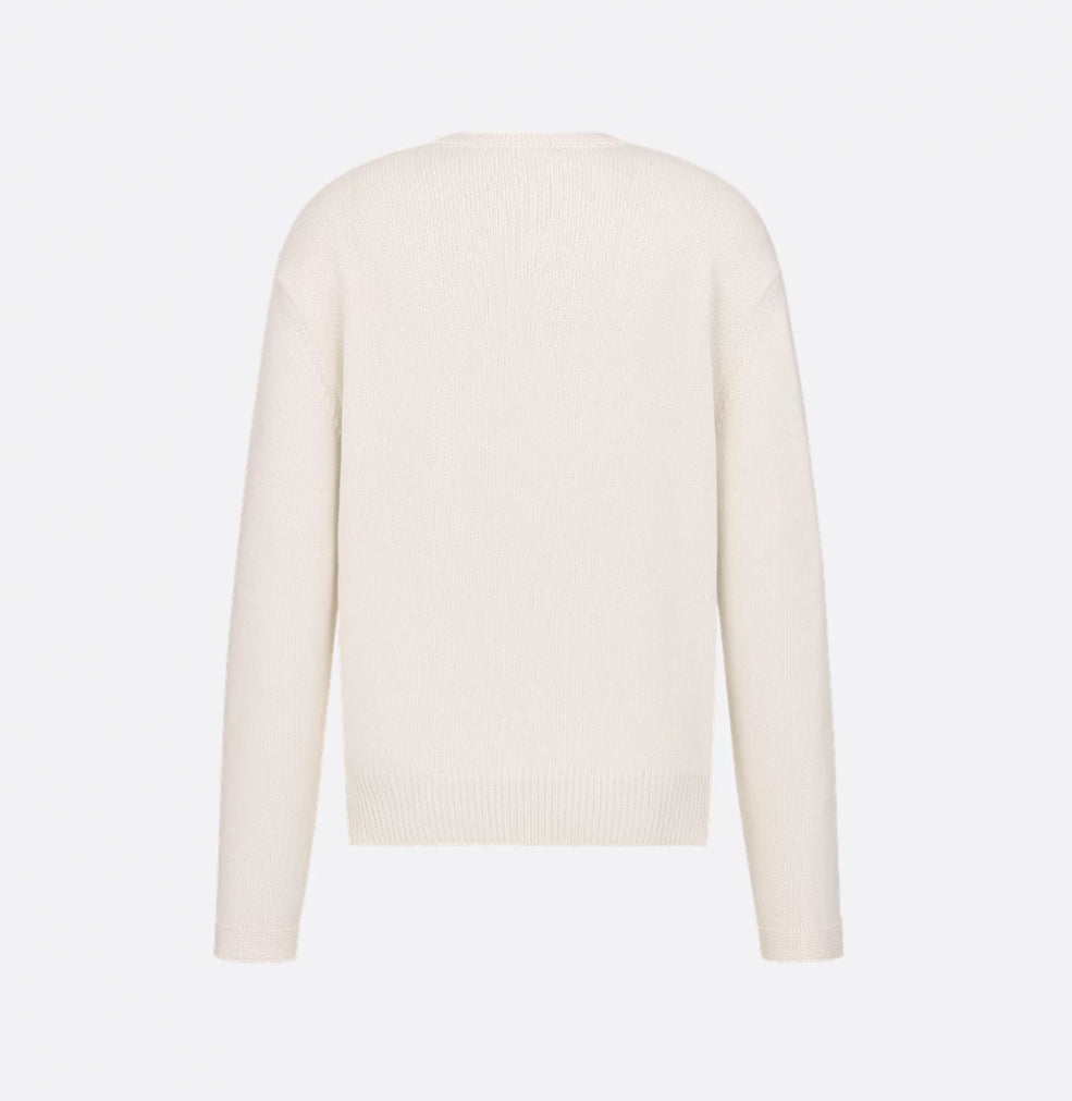 Dior 583M618A3003,Dior Hylton Nel sweater,Dior Hylton Nel white sweater,Dior white sweater,Dior for my real friends sweater,D