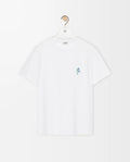 Loewe S359Y22X97,Loewe relaxed fit T-shirt,Loewe white t-shirt,Loewe women white t-shirt,Loewe floral embroidery t-shirt,Loew