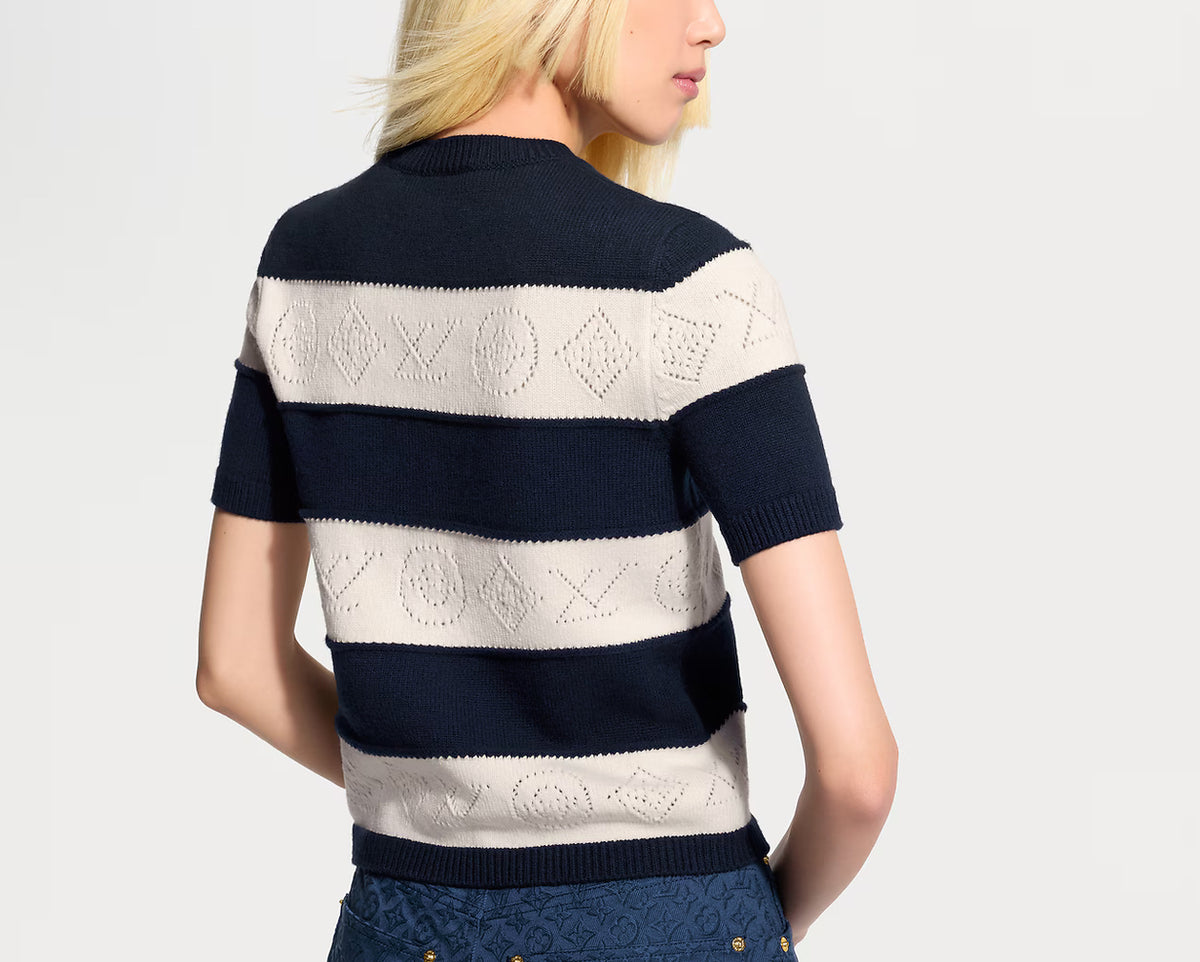 Winniemodo,Winniemodony,Louis Vuitton 1AJZ8T,Louis Vuitton striped knit top,LV striped knit sweater,LV sweater discount,LV kn