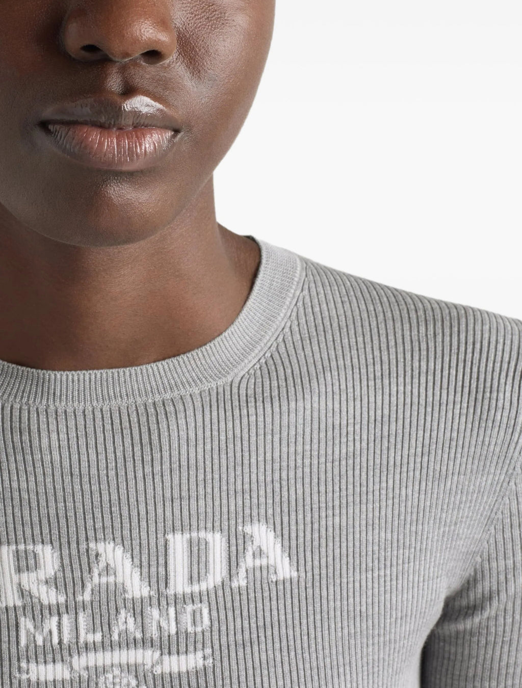 Winniemodo,Winniemodony,Prada top discount,Prada P24TIF,Prada knit top women,Prada knitwear sale,Prada top grey,Buy Prada wom