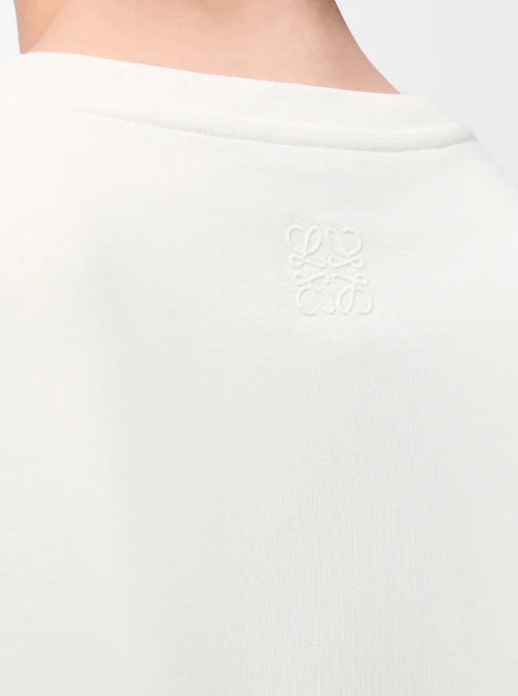 Loewe S540Y22X69,Loewe relaxed fit T-shirt,Loewe white t-shirt,Loewe white women t-shirt,Loewe white tee,Loewe womens tee,Loe