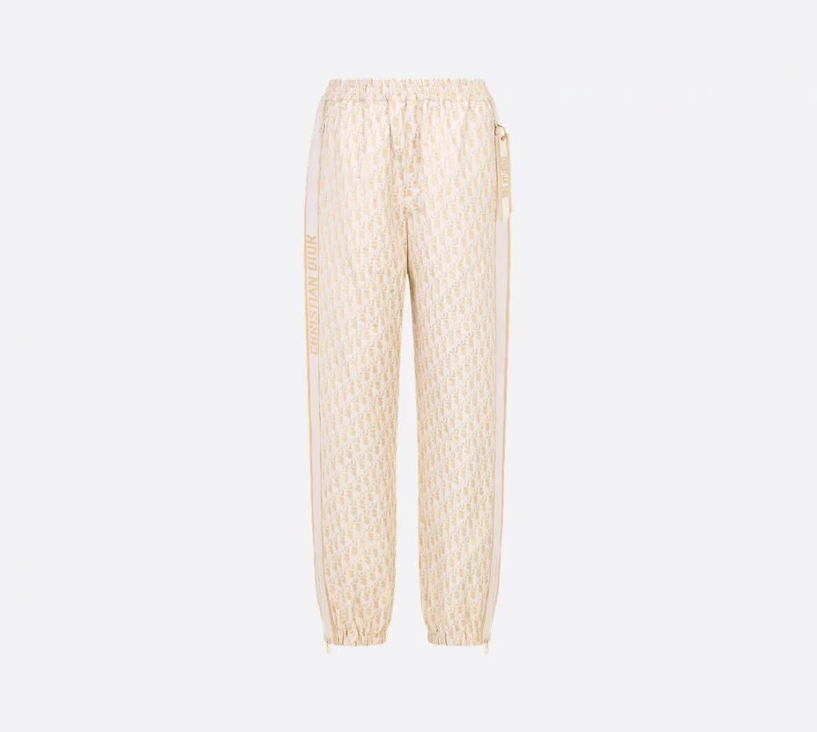 Dior 217P43A2975,Dior loose pants,Dior gold pants,Dior gold monogram pants,Dior monogram pants,Dior womens pants gold,Dior pa