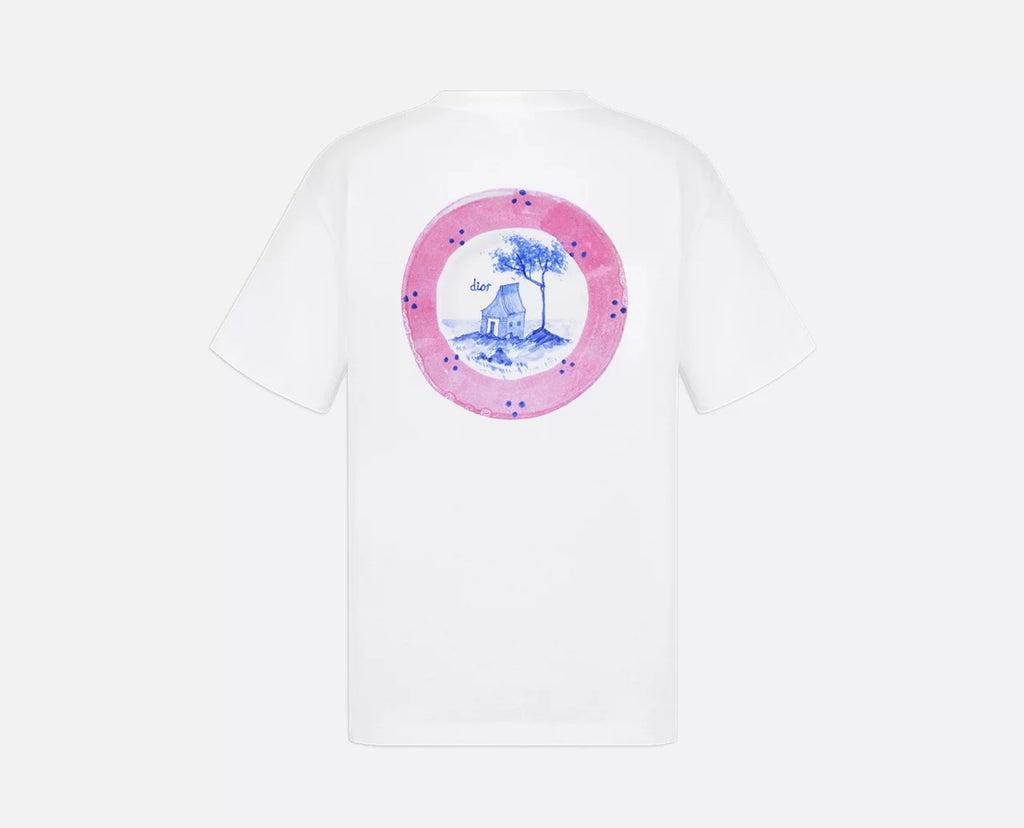 Dior 583J696B0817,Dior Hylton Nel t-shirt,Dior Hylton Nel t-shirt white,Dior Hylton Nel t-shirt mens,Dior t-shirt mens white,