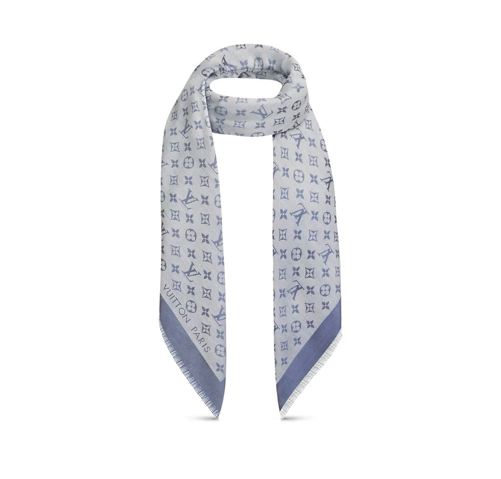 Louis Vuitton monogram denim shawl