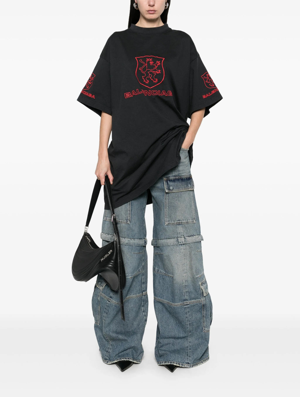 Balenciaga 787349TRVR9,Balenciaga lion t-shirt,Balenciaga t-shirt black,Balenciaga T-Shirt,Balenciaga Tee,Balenciaga T-Shirt