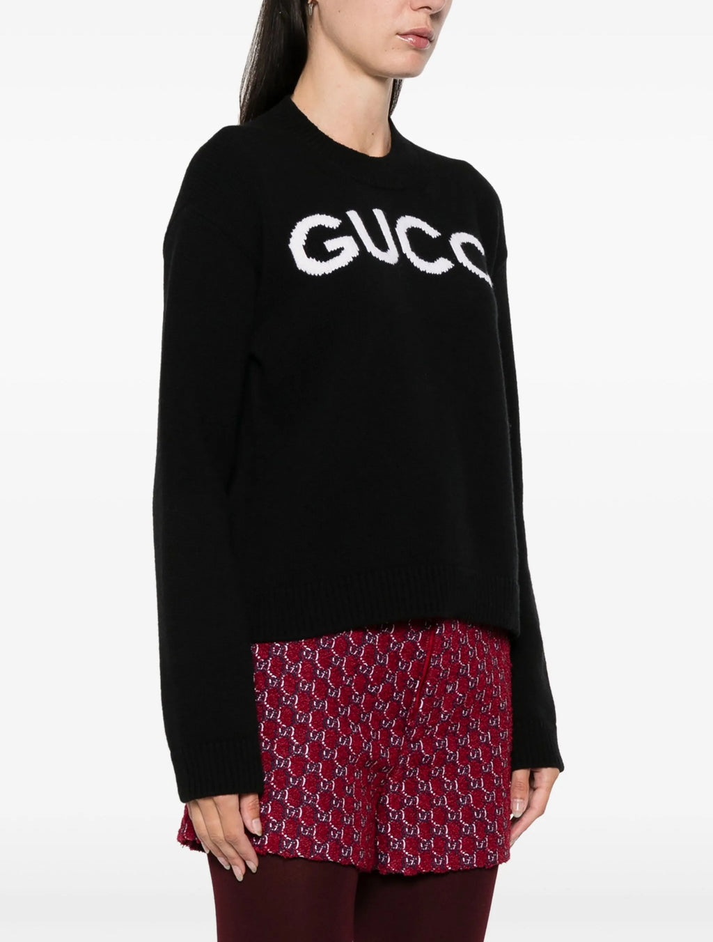 Winniemodo,Winnie modo,Gucci 770072 XKEBC,Gucci intarsia logo wool sweater,Gucci logo sweater,Gucci sweater,Gucci sweater bla