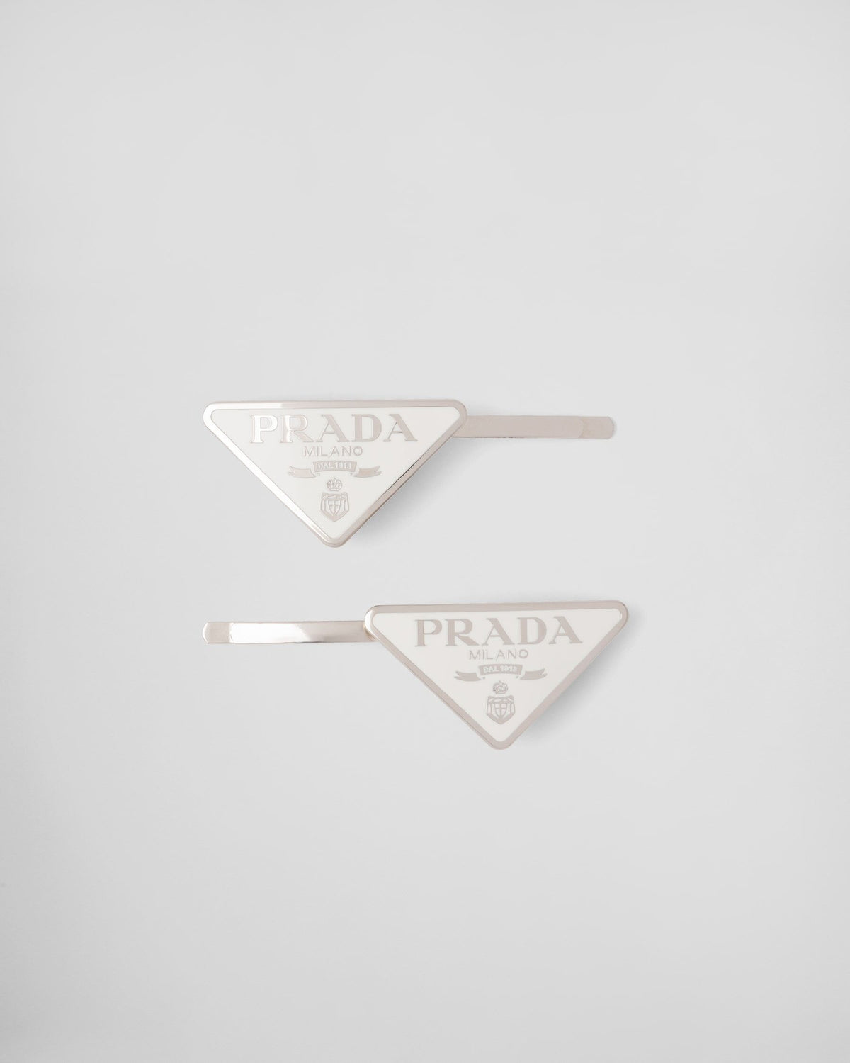 Prada metal hair pins,Prada metal hair clip,Prada metal hair pins pink,Prada metal hair pins black,Prada metal hair pins whit