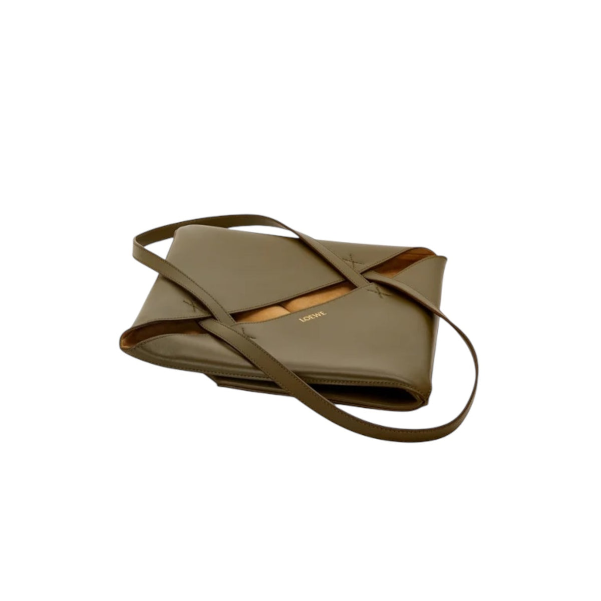 Loewe IDA657G50X01,Loewe Medium Puzzle Fold tote in shiny calfskin,Loewe puzzle fold tote bag,Loewe puzzle tote bag,Loewe gre