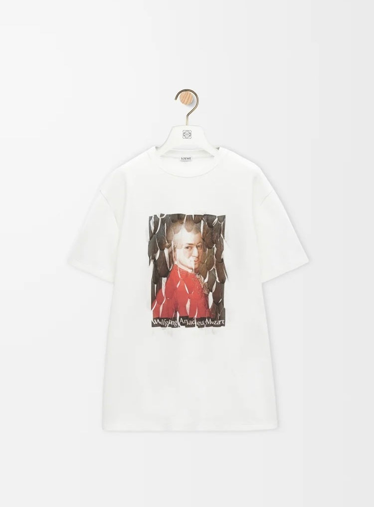 Loewe S540Y22X69,Loewe relaxed fit T-shirt,Loewe white t-shirt,Loewe white women t-shirt,Loewe white tee,Loewe womens tee,Loe