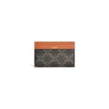 Celine 10P322EEN.04LU,Celine MEDIUM CARD HOLDER IN TRIOMPHE CANVAS AND CALFSKIN,Celine triomphe card holder,Celine cardholder