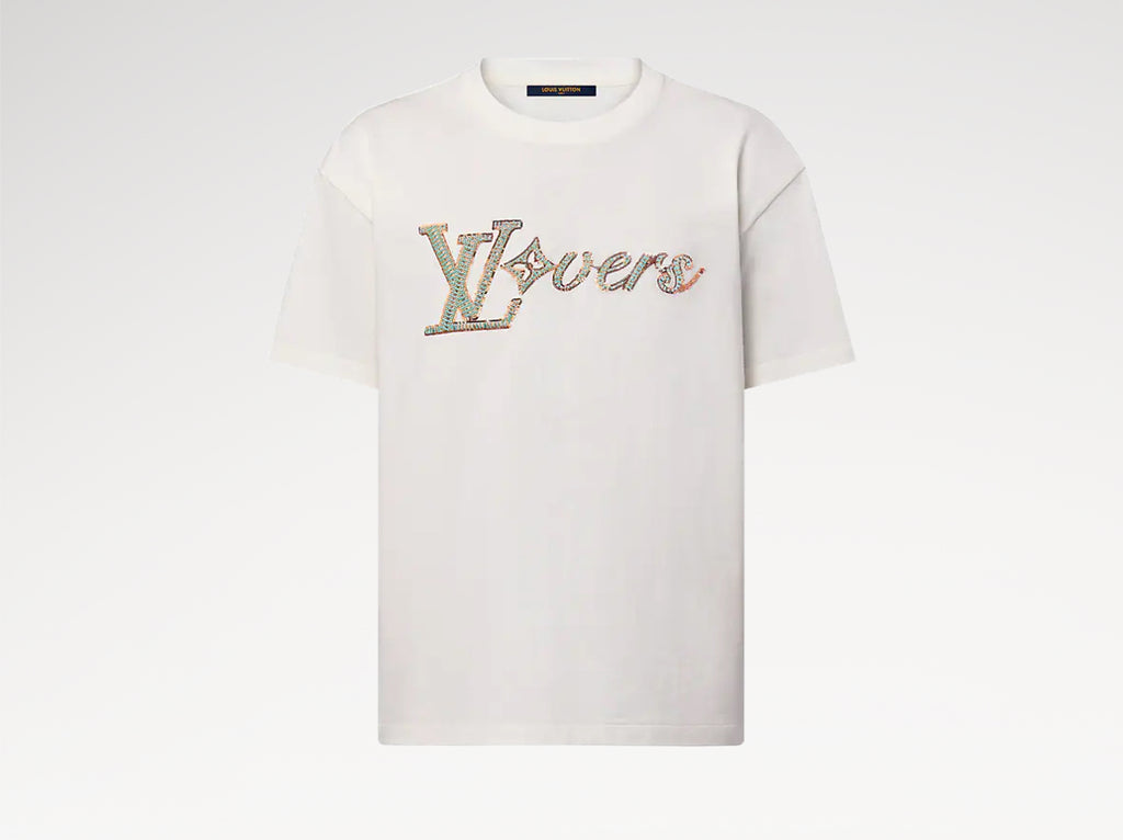 Louis Vuitton 1AFR94,LV 1AFR94,Louis Vuitton embroidered short sleeved T-shirt,LV embroidered short sleeved T-shirt,Louis Vui