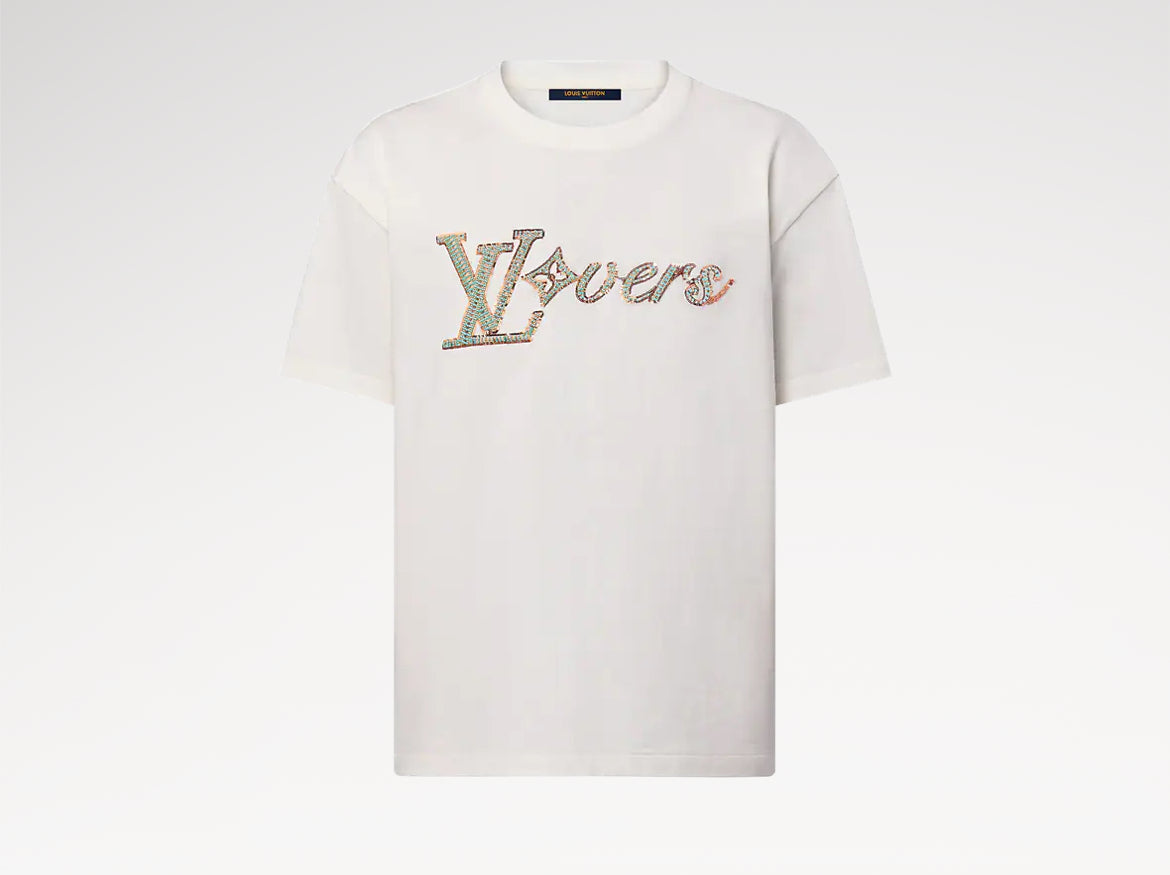 Louis Vuitton 1AFR94,LV 1AFR94,Louis Vuitton embroidered short sleeved T-shirt,LV embroidered short sleeved T-shirt,Louis Vui
