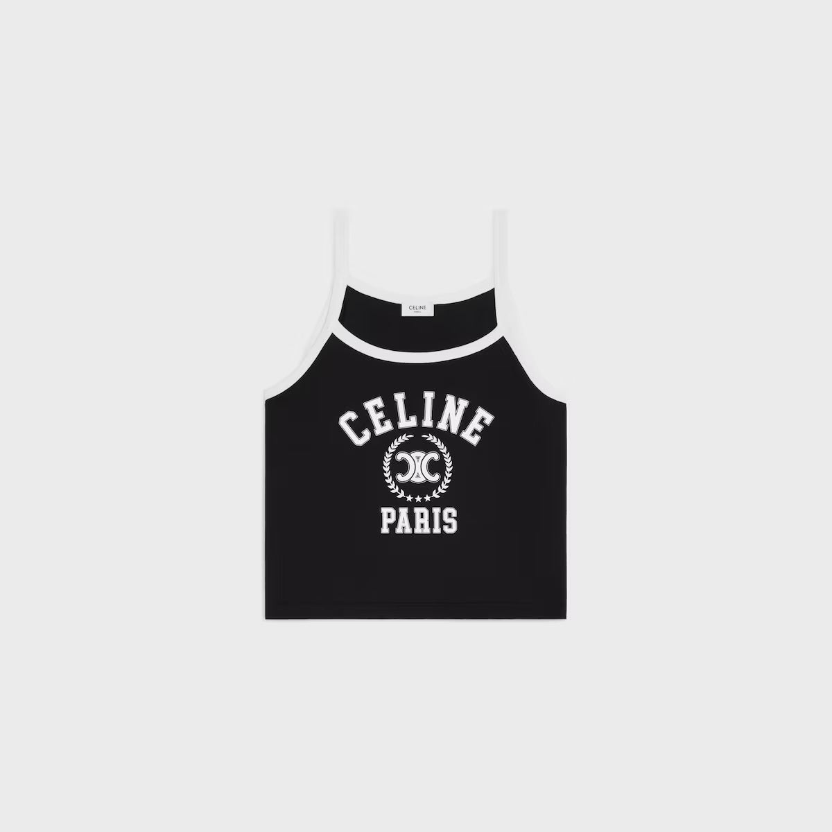 Celine RX0AQ671Q.38AW,Celine tank top,Celine black vest,Celine black top,Celine vest, Celine vest 2025,Celine top on sale,Cel