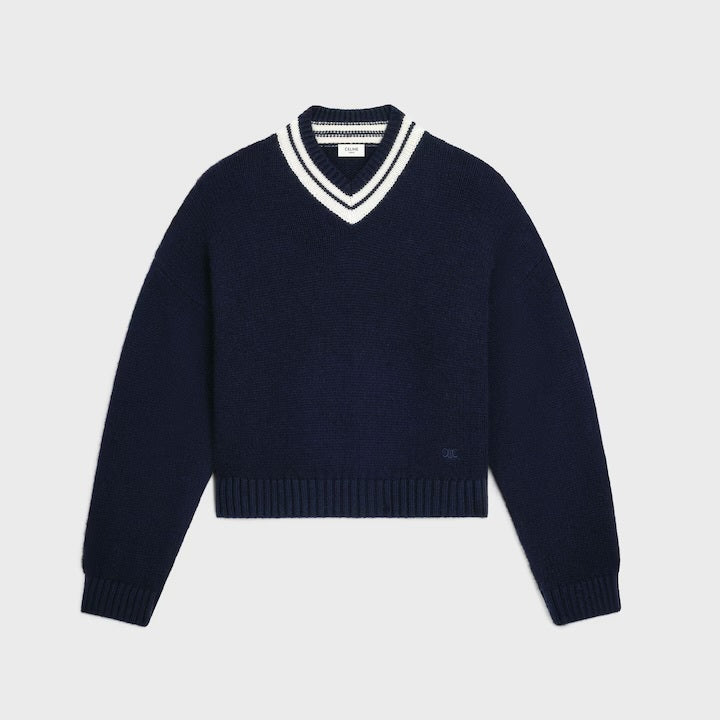 Winniemodo,Winniemodony,Celine RY0RC0V09.07MW,Celine V-neck sweater in cashmere,Celine V-neck sweater cashmere,Celine V-neck