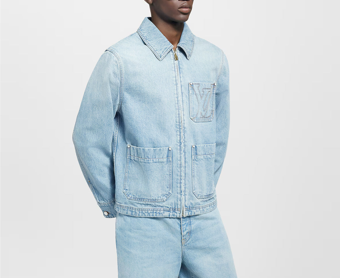 Louis Vuitton 1AGTF9,LV 1AGTF9,Louis Vuitton workwear LV denim jacket,LV workwear LV denim jacket,Louis Vuitton denim jacket,