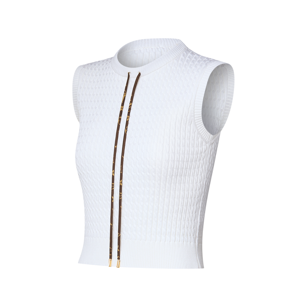 Winniemodo,Winniemodony,Louis Vuitton 1AK0D9,Louis Vuitton sleeveless sweater,LV sweater women,LV vest women,LV knit top wome