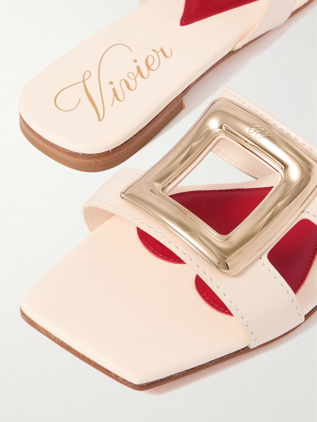 Winniemodo,Winniemodony,Roger Vivier RVW74738070,Roger Vivier slides,Roger Vivier flats,Roger Vivier mules,Roger Vivier sanda