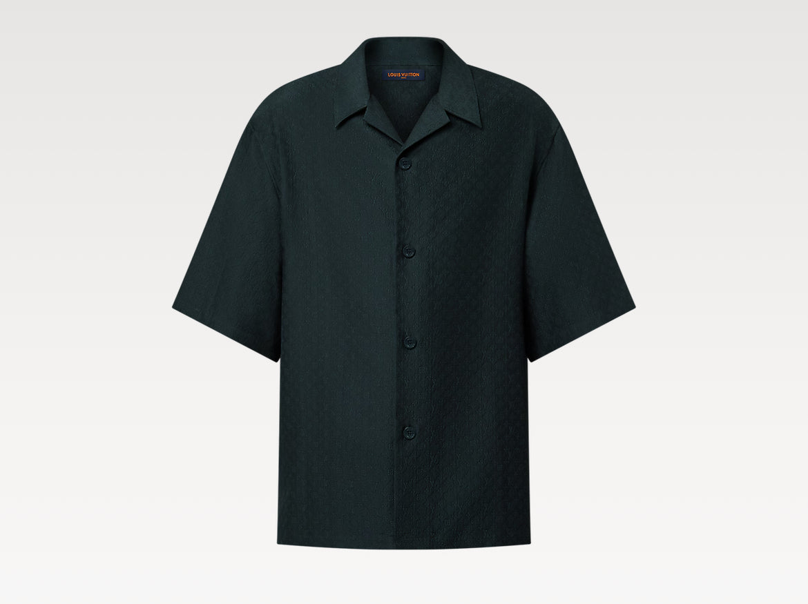 Louis Vuitton 1AHCOW,LV 1AHCOW,Louis Vuitton monogram short sleeve shirt,LV monogram short sleeve shirt,LV black shirt,LV shi