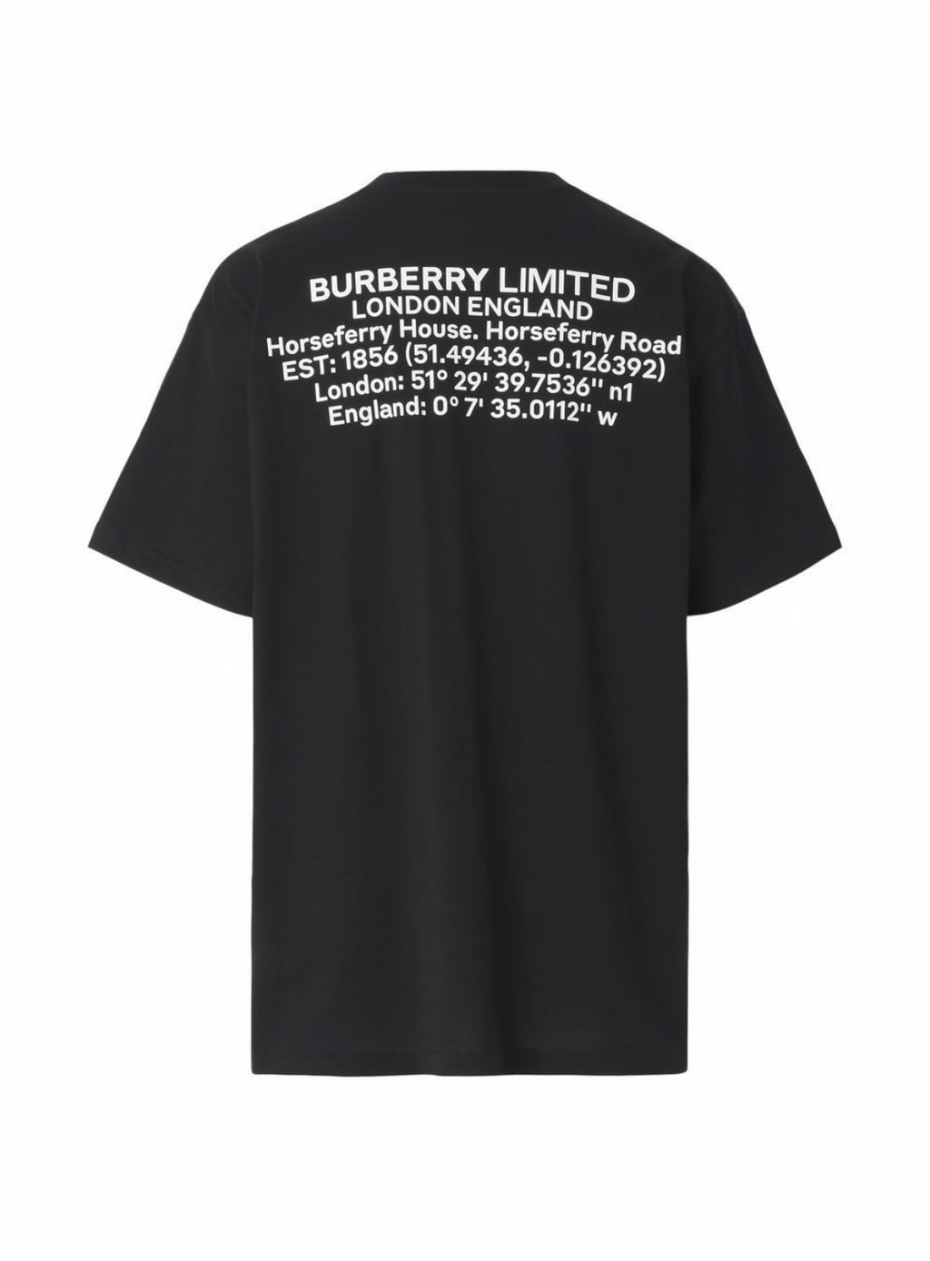 Burberry location print cotton tshirt