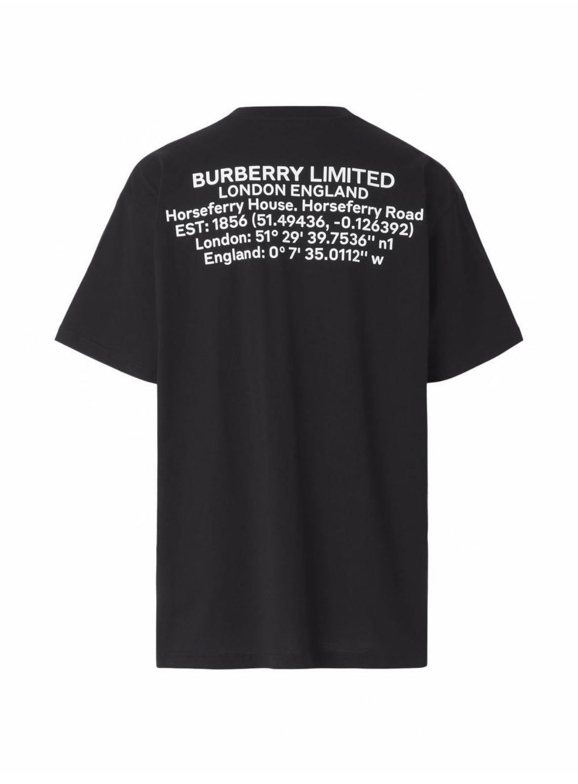 Burberry location print cotton tshirt